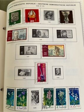 Stamp Collection 24 Stamps- Multicolor German Democratic Republic issued 1970
